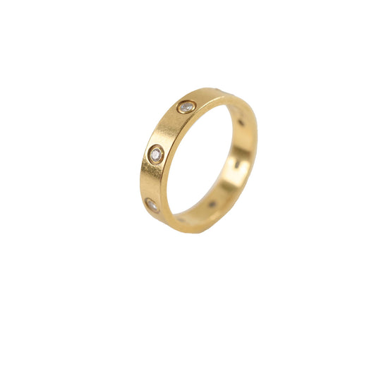 Cartier Love 8 Diamond Ring Yellow Gold Size 56 - photo 1