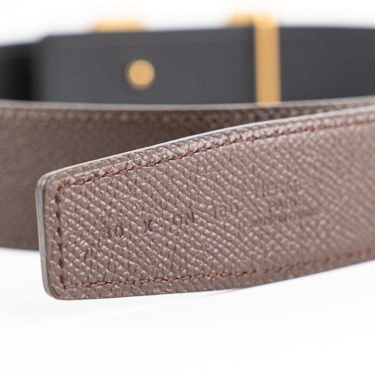 Hermes 32mm Reversible Belt Swift/Epsom - Noir/Chocolat (80cm) - photo 4