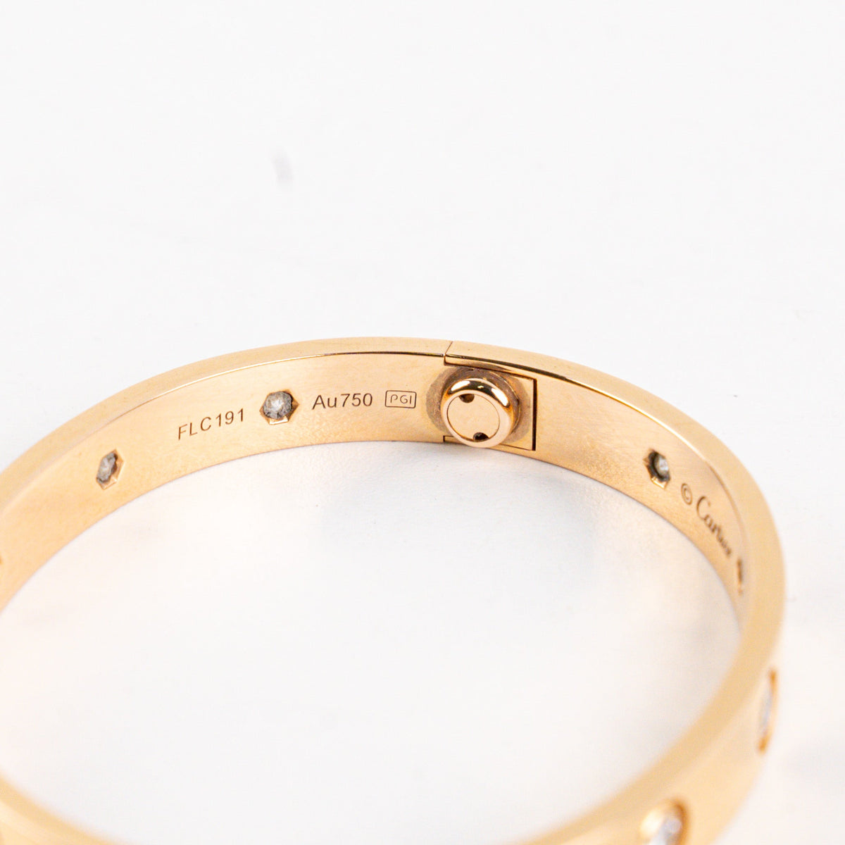 Cartier Love Pink Gold 10 Diamond Size 15 Bracelet - photo 4