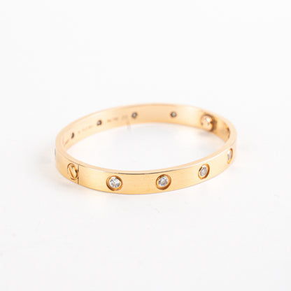 Cartier Love Pink Gold 10 Diamond Size 15 Bracelet - photo 3