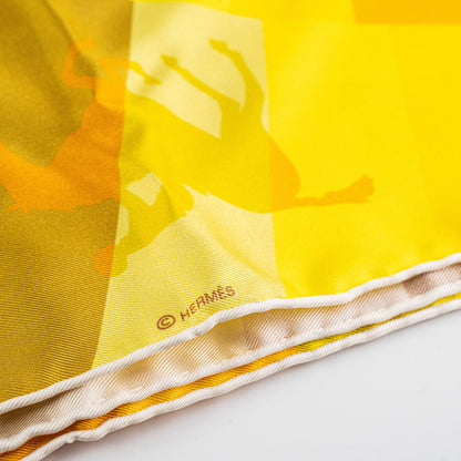 Hermes Square 90cm Yellow/Orange Scarf - photo 9