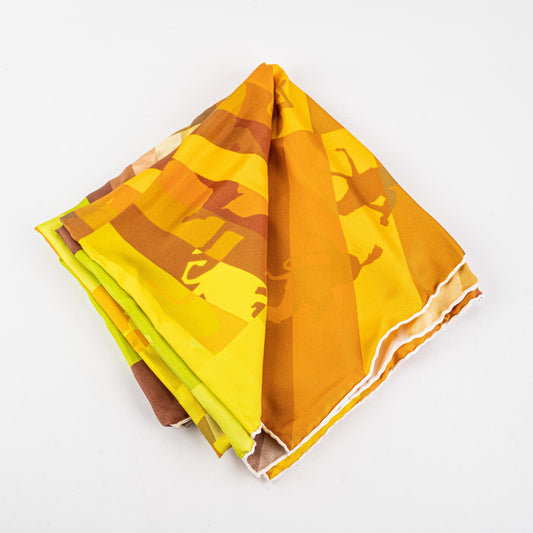 Hermes Square 90cm Yellow/Orange Scarf - photo 2