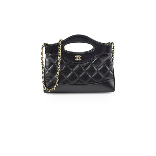Chanel Nano 31 Shopping Tote Calfskin Black Microchip - photo 1