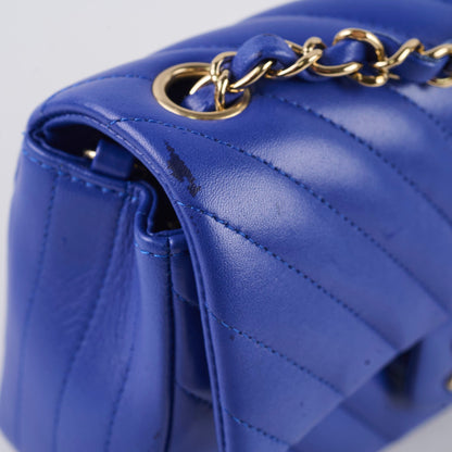 Chanel Mini Rectangular Chevron Blue- Series 24 - photo 5