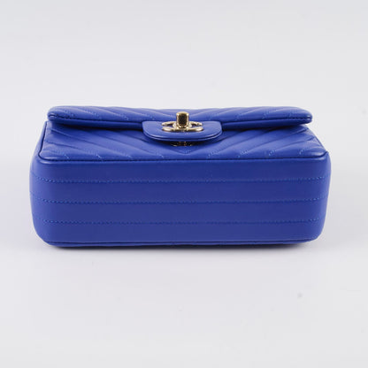 Chanel Mini Rectangular Chevron Blue- Series 24 - photo 3