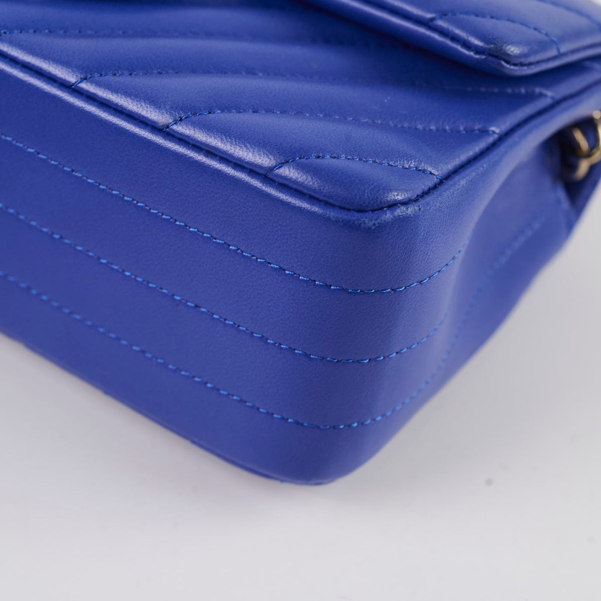 Chanel Mini Rectangular Chevron Blue- Series 24 - photo 12