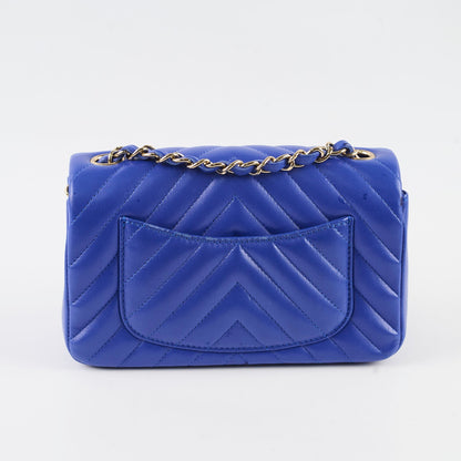 Chanel Mini Rectangular Chevron Blue- Series 24 - photo 4