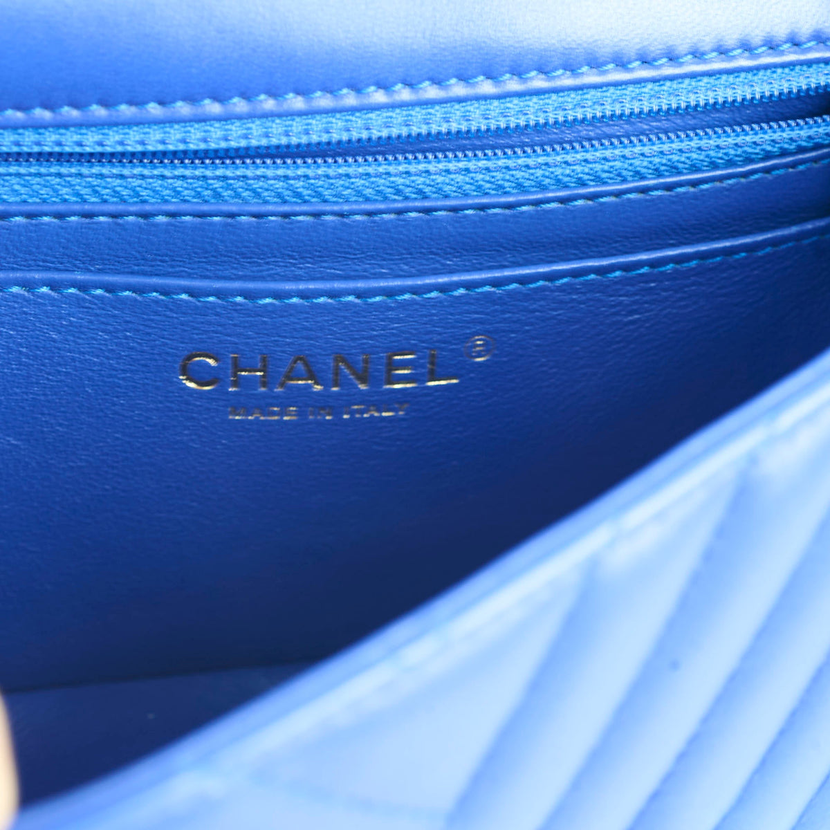 Chanel Mini Rectangular Chevron Blue- Series 24 - photo 10