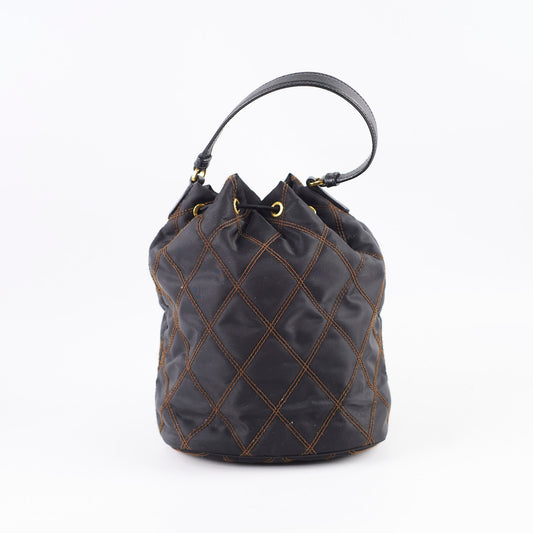 Prada Tessuto Nylon Bucket Bag Black - photo 2