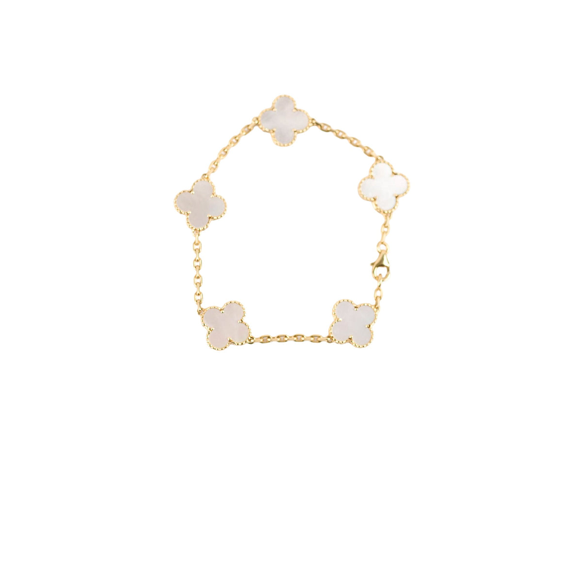 Van Cleef & Arpels Vintage 5 Motifs Alhambra Mother of Pearl MOP Bracelet - photo 1