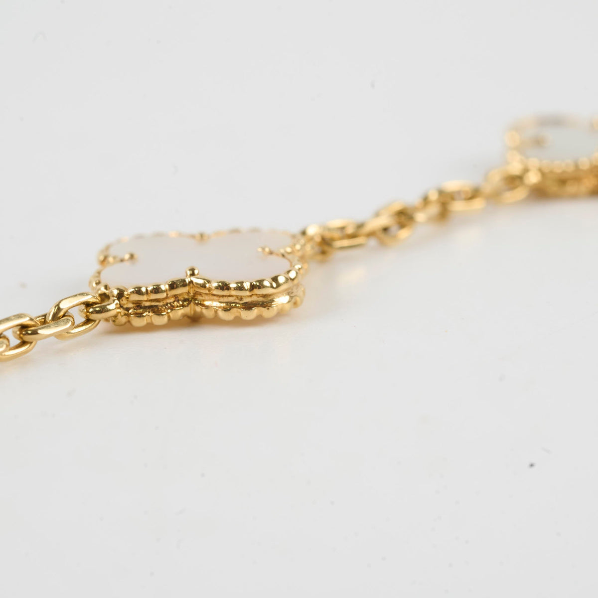 Van Cleef & Arpels Vintage 5 Motifs Alhambra Mother of Pearl MOP Bracelet - photo 7
