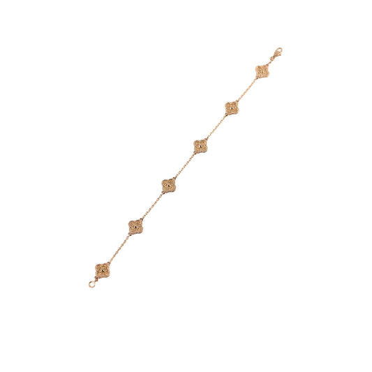 Van Cleef & Arpels 6 motif Sweet Alhambra Pink Gold Bracelet - photo 1