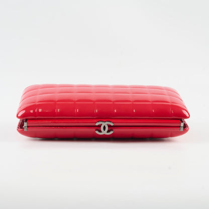Chanel Red Patent Chocolate Bar Clutch - photo 1
