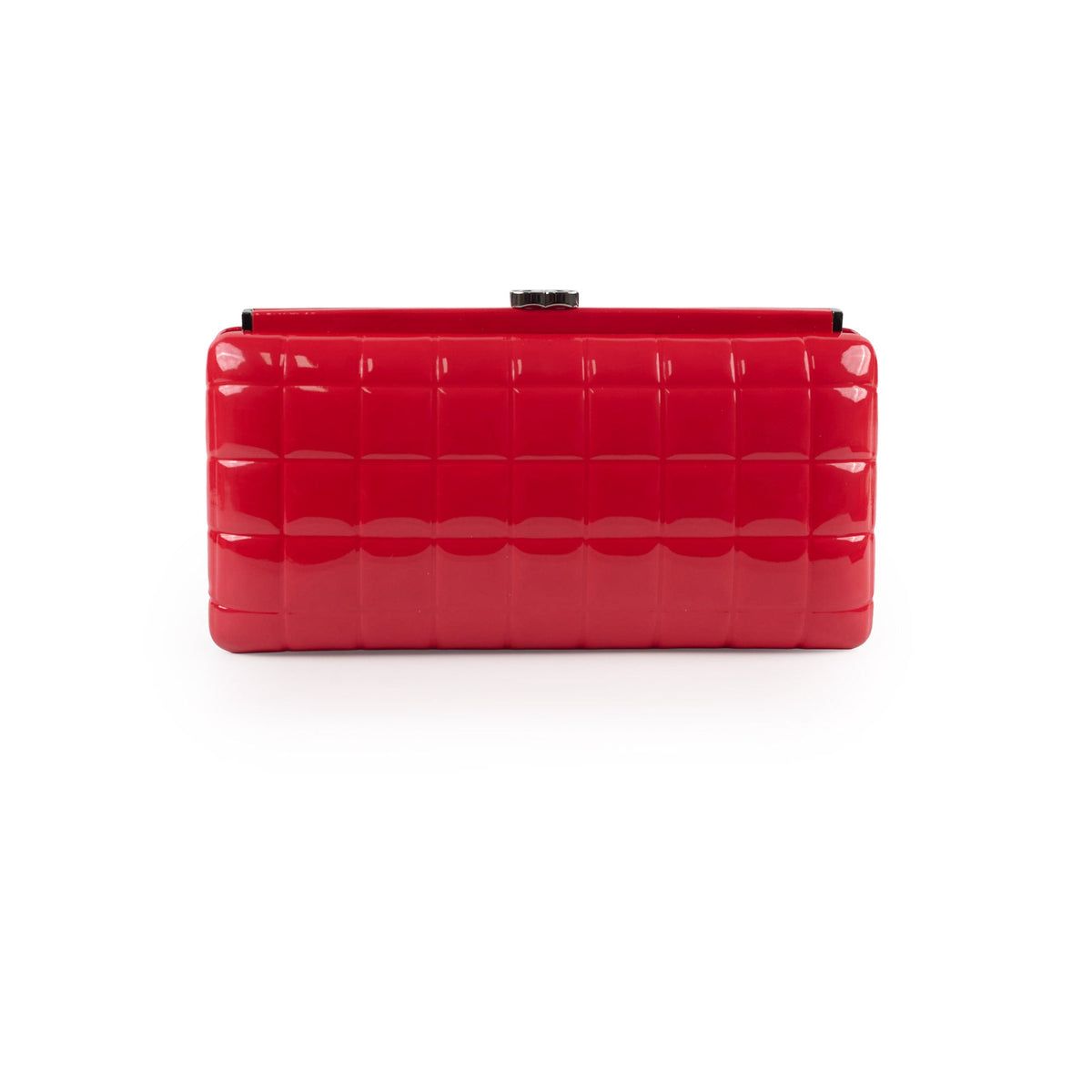 Chanel Red Patent Chocolate Bar Clutch - photo 3