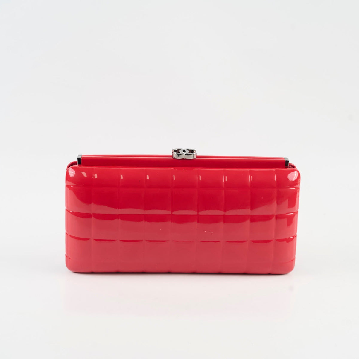Chanel Red Patent Chocolate Bar Clutch - photo 5