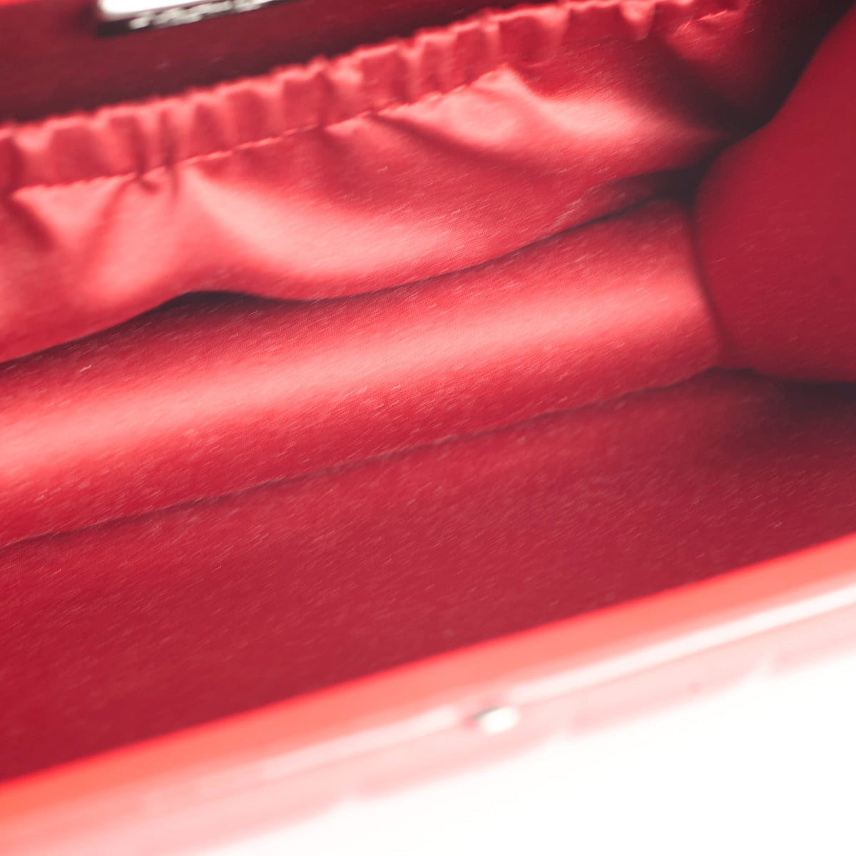 Chanel Red Patent Chocolate Bar Clutch - photo 8