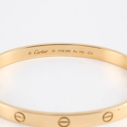 Cartier Love Bracelet Classic Model Yellow Gold Size 19 - photo 4