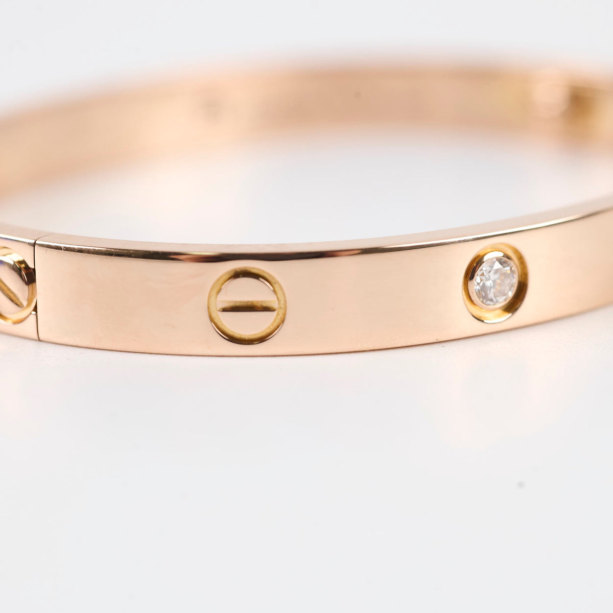 Cartier Classic Love with 4 Diamonds Rose Gold Size 17 Bracelet - photo 10