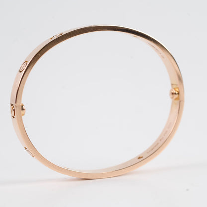 Cartier Classic Love with 4 Diamonds Rose Gold Size 17 Bracelet - photo 4