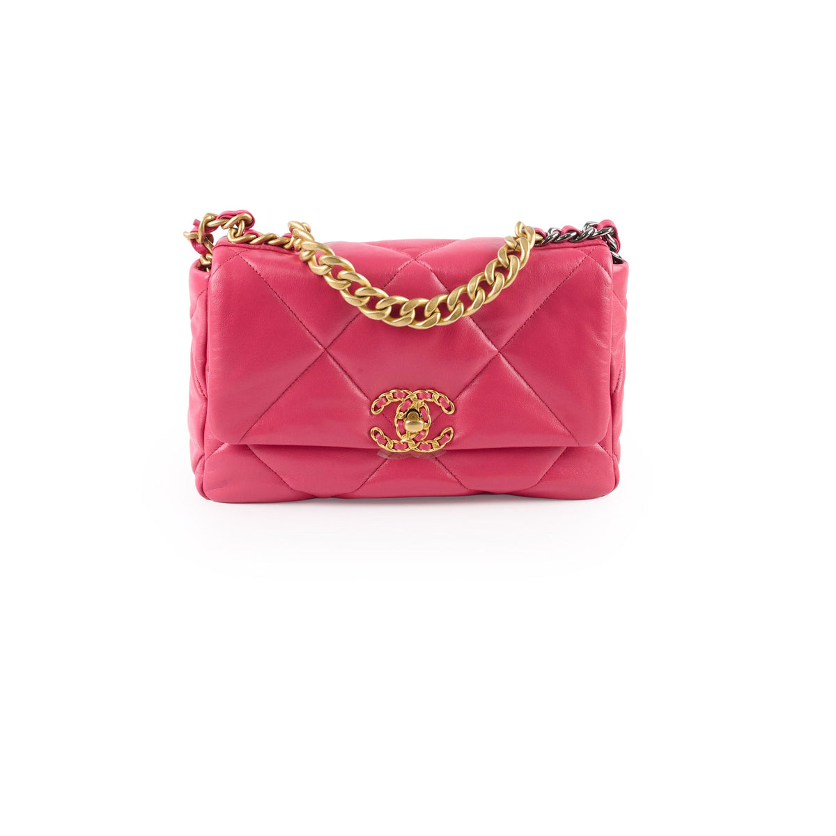 Chanel 19 Small Flap Lambskin Pink - photo 1