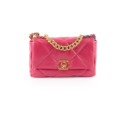 Chanel 19 Small Flap Lambskin Pink - photo 1