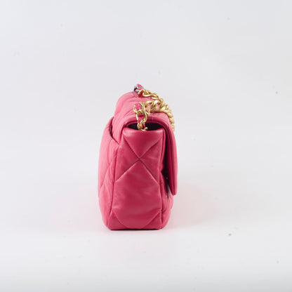 Chanel 19 Small Flap Lambskin Pink - photo 2