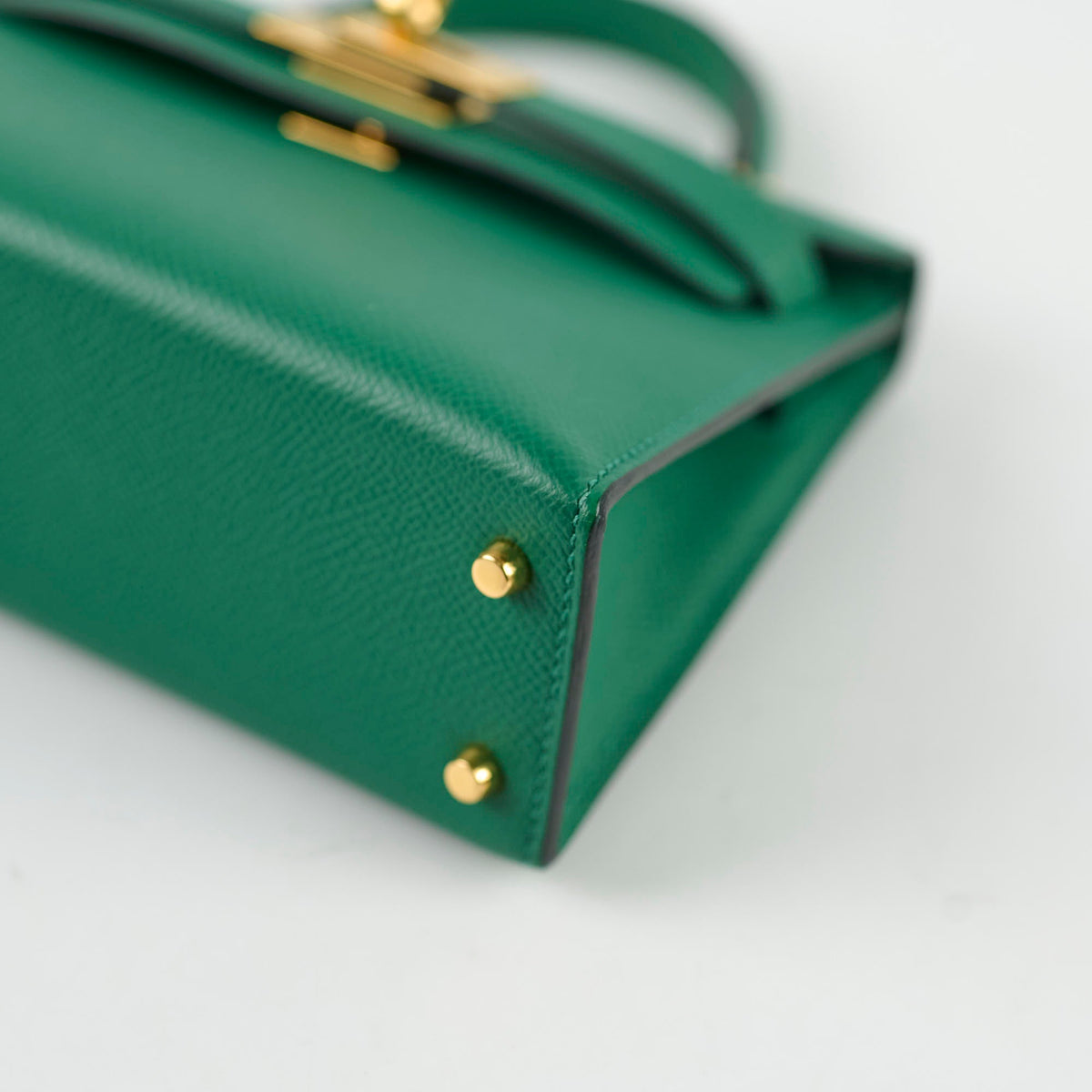 Hermes Mini Kelly Vert Vertigo Epsom - A Stamp - photo 10