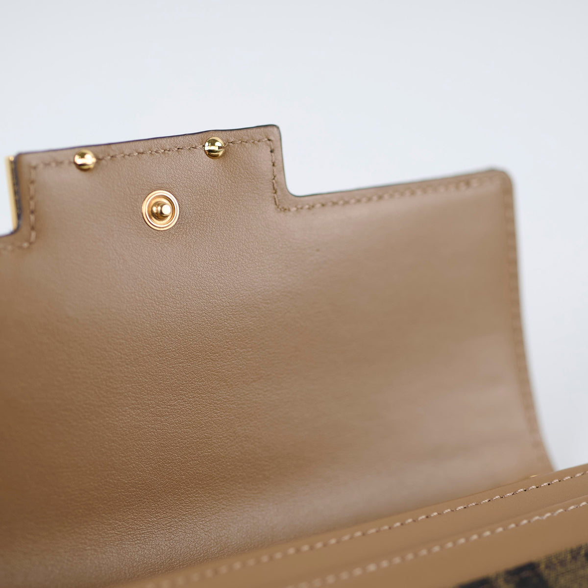Fendi Buguette Continental Wallet on Chain Fabric Brown FF - photo 6