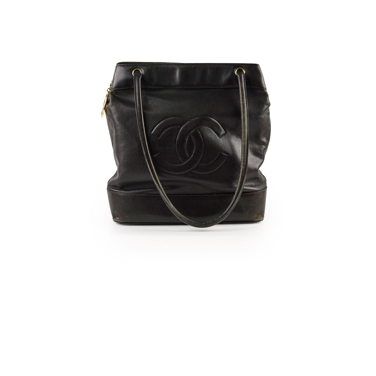 Chanel Deca Coco Mark Black Vintage Tote - photo 1