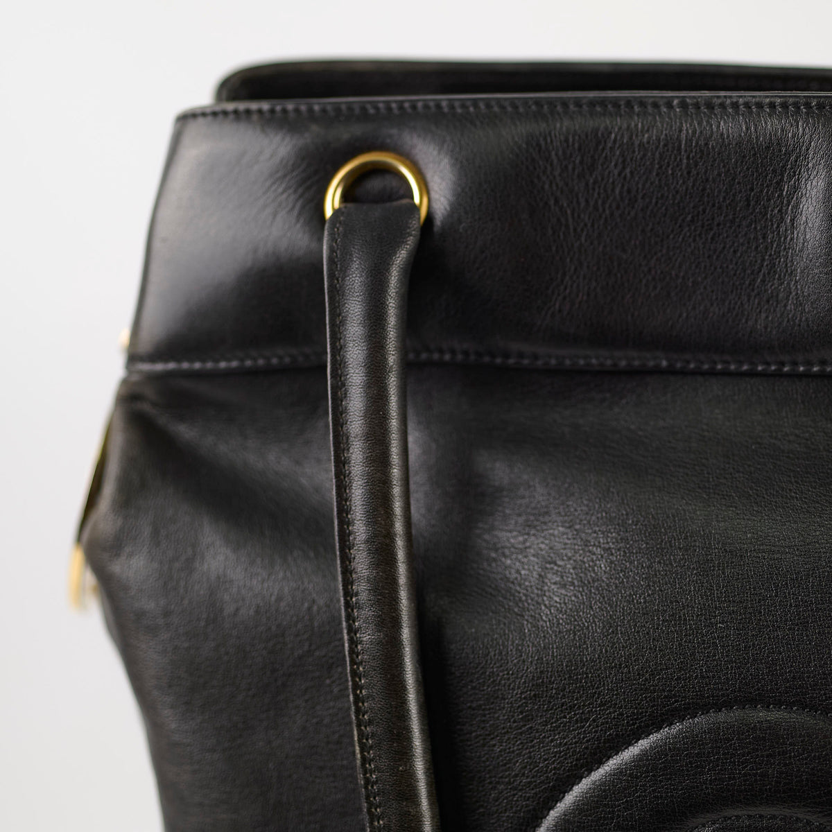 Chanel Deca Coco Mark Black Vintage Tote - photo 7