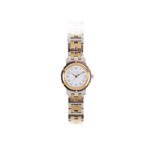 Hermes 24mm Stainless Steel Two Tone Clipper Watch CL4.220 - photo 1