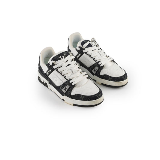 Louis Vuitton Men's LV Trainer Sneakers Black/White Denim Colorway Size US 6 - photo 1