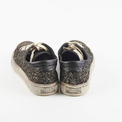 Saint Laurent Black Glitter Sneakers Size 35 - photo 4