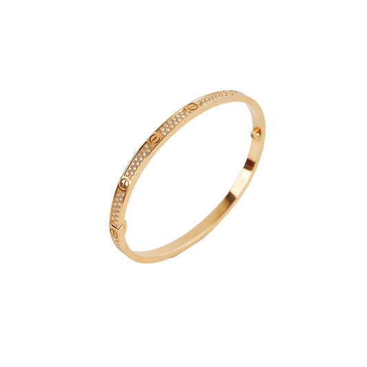 Cartier Love Small Pave Diamonds Yellow Gold Size 16 - photo 1