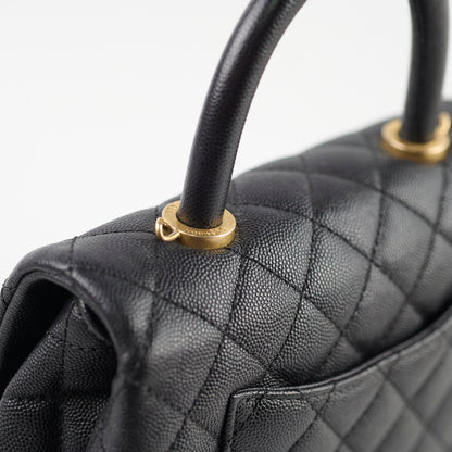 Chanel Small Coco Handle Caviar Black - photo 12