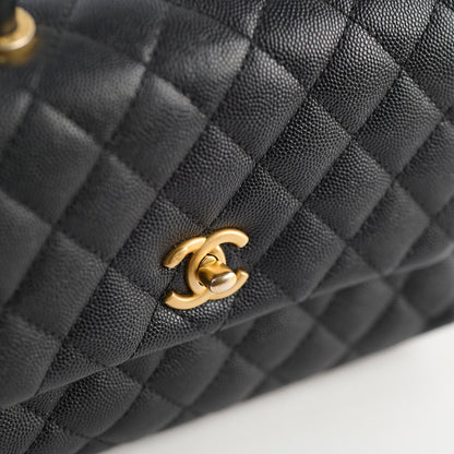 Chanel Small Coco Handle Caviar Black - photo 11