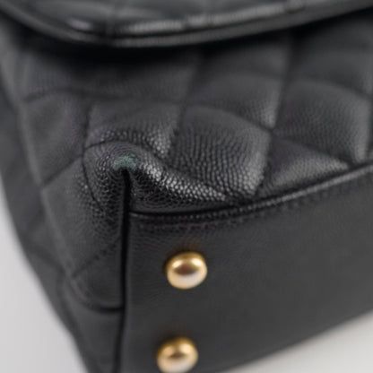 Chanel Small Coco Handle Caviar Black - photo 14