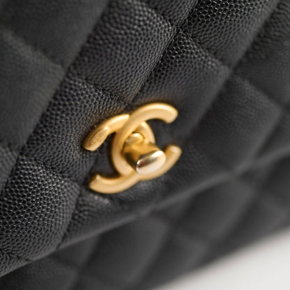 Chanel Small Coco Handle Caviar Black - photo 20