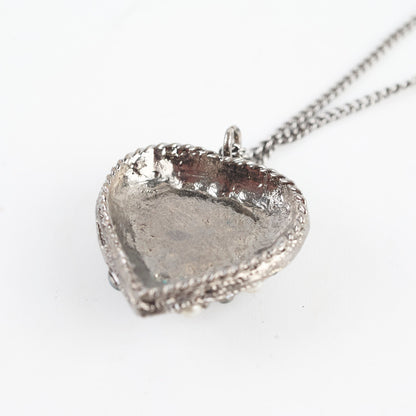 Chanel Heart Necklace Gunmetal with Pearls Costumer Jewellery - photo 8