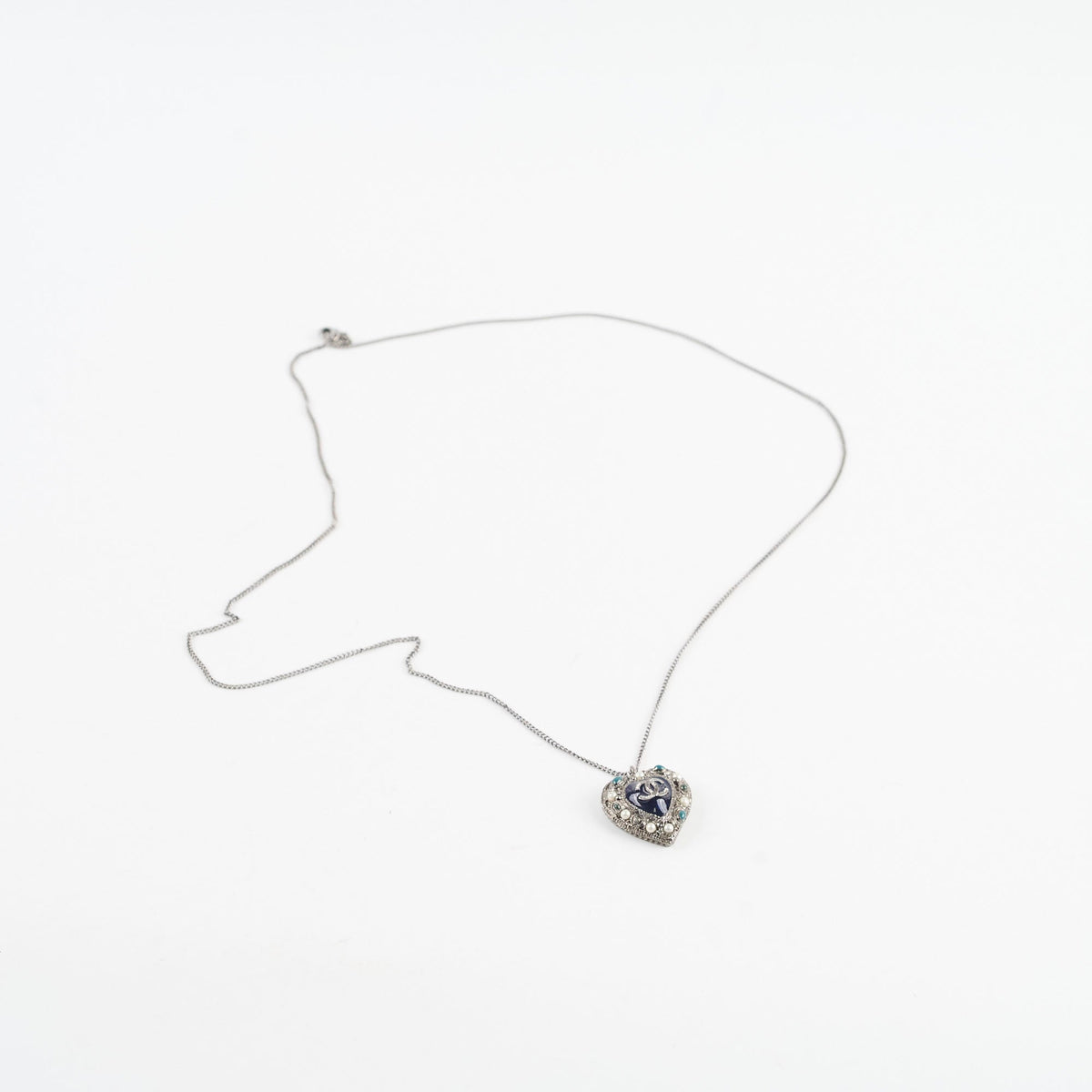 Chanel Heart Necklace Gunmetal with Pearls Costumer Jewellery - photo 2