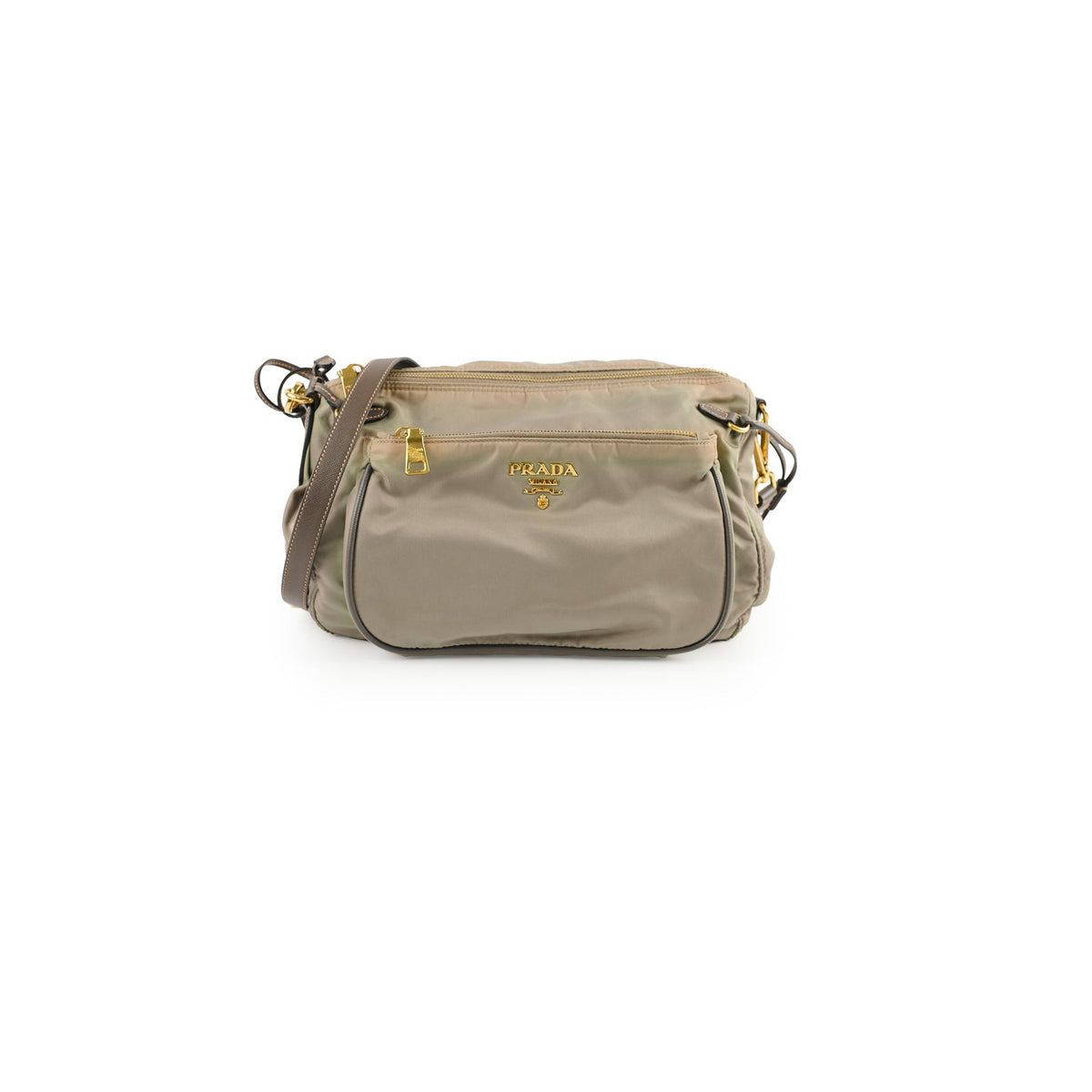 Prada Nylon Shoulder Bag Khaki Green - photo 1