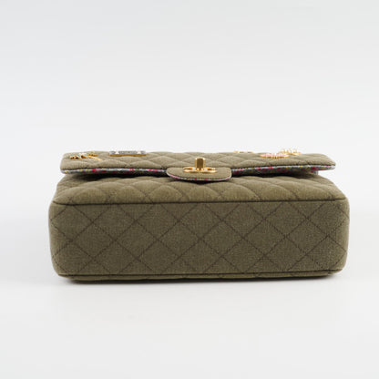 Chanel Medium M/L Classic Flap Khaki Denim - photo 4