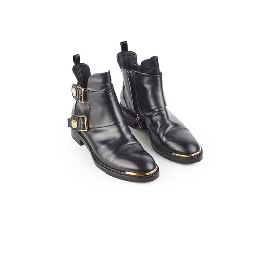 Louis Vuitton Black Leather Boots Size 39 - photo 1