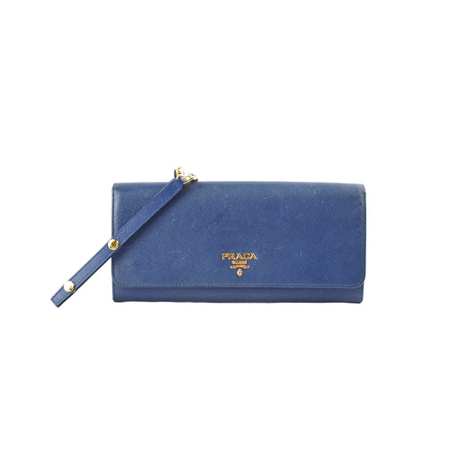 Prada Blue Wallet On Chain - photo 1