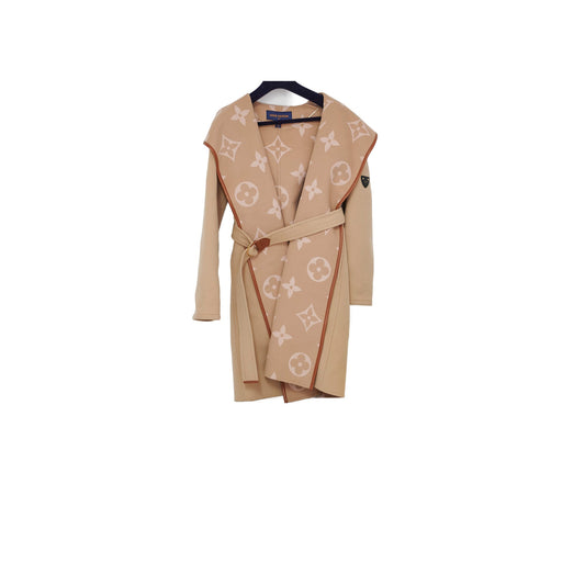 Louis Vuitton Belted Double Face Hooded Wrap Coat Size 36 - photo 1
