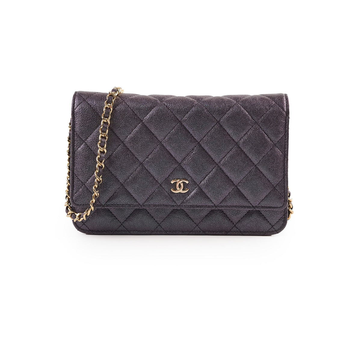 Chanel Wallet on Chain WOC Caviar Iridescence Black - photo 1