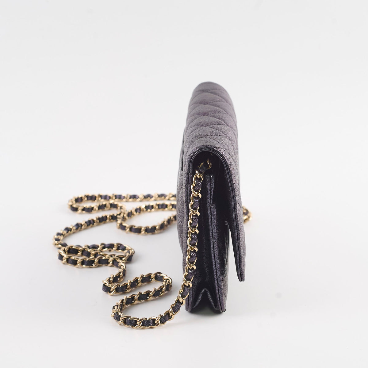 Chanel Wallet on Chain WOC Caviar Iridescence Black - photo 3