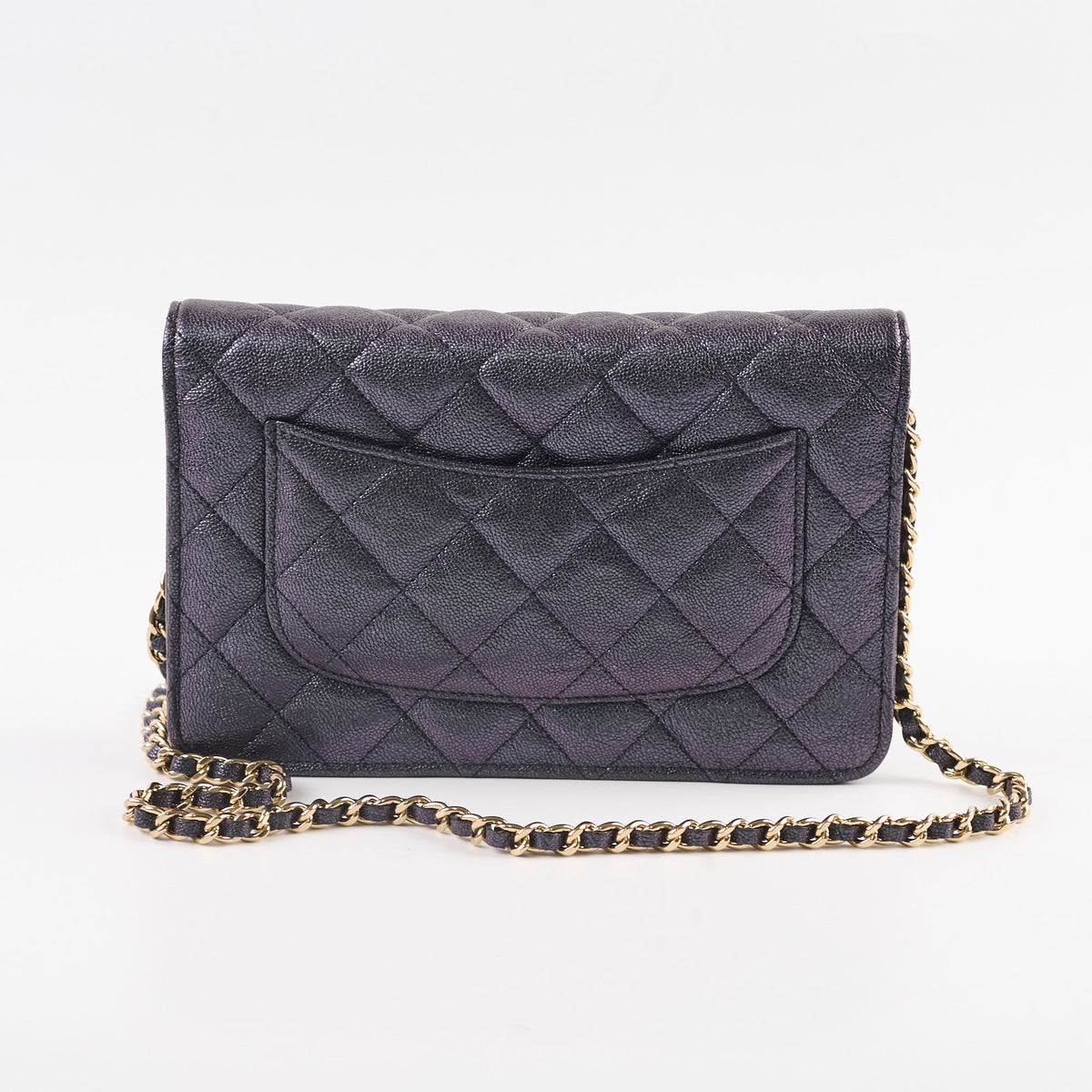 Chanel Wallet on Chain WOC Caviar Iridescence Black - photo 2