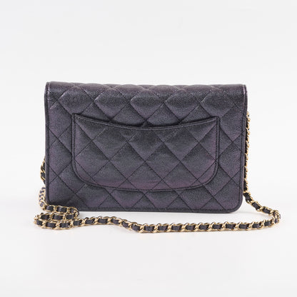 Chanel Wallet on Chain WOC Caviar Iridescence Black - photo 2