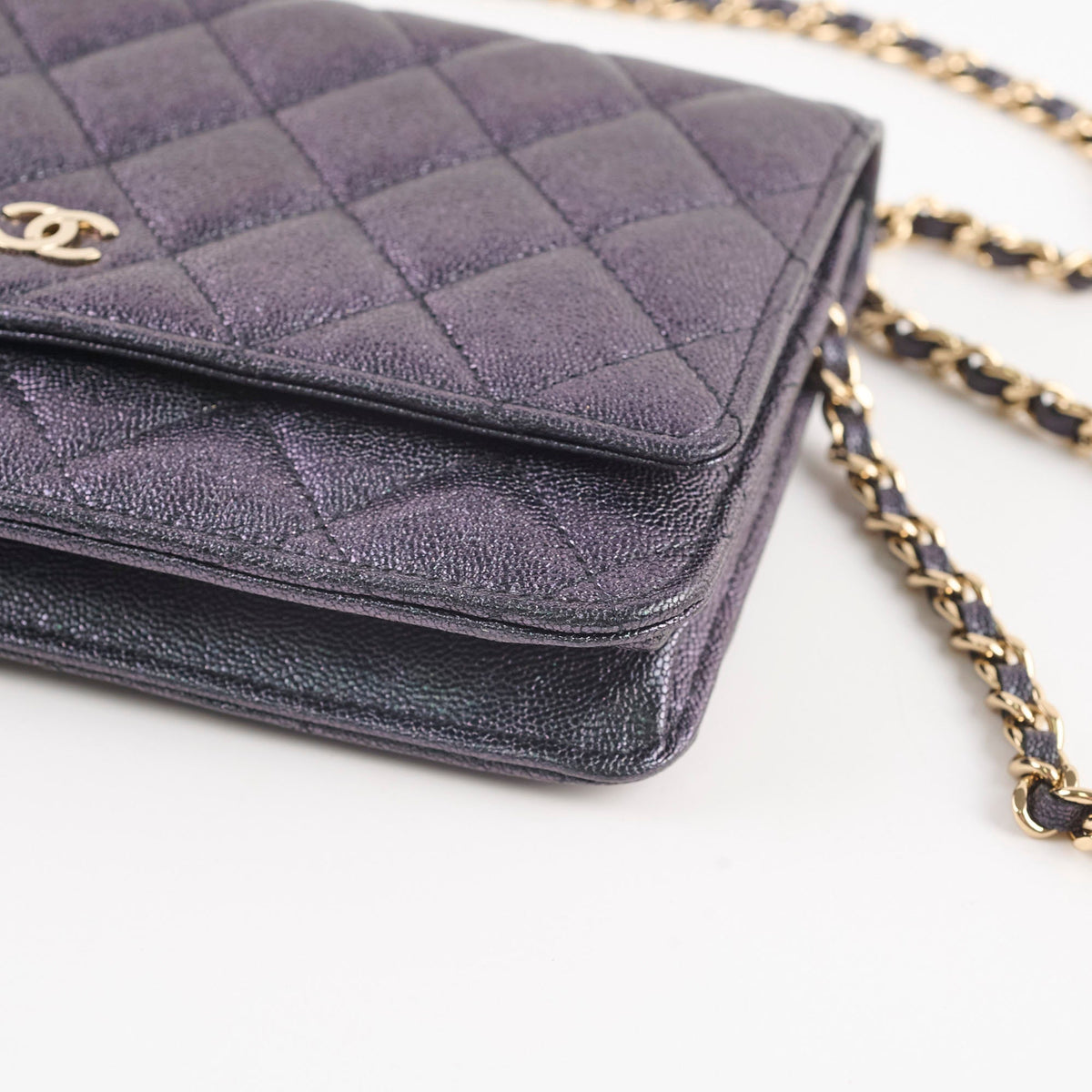 Chanel Wallet on Chain WOC Caviar Iridescence Black - photo 13